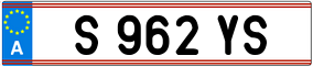 Trailer License Plate